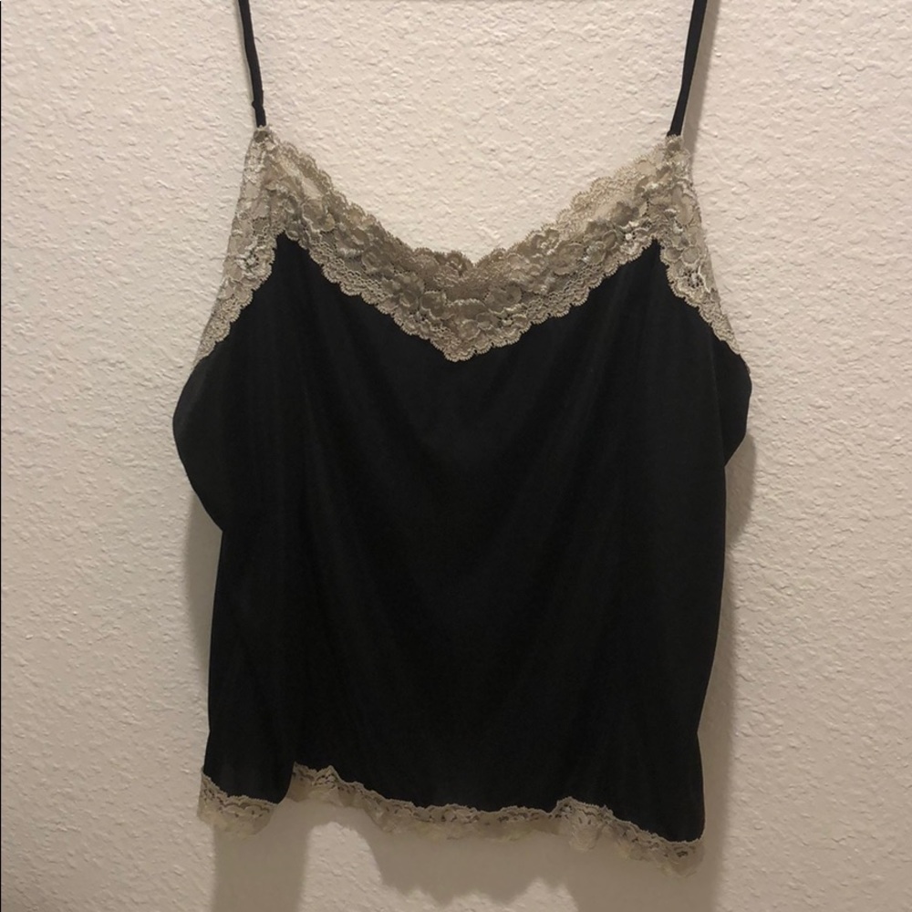 Black lingerie lace top